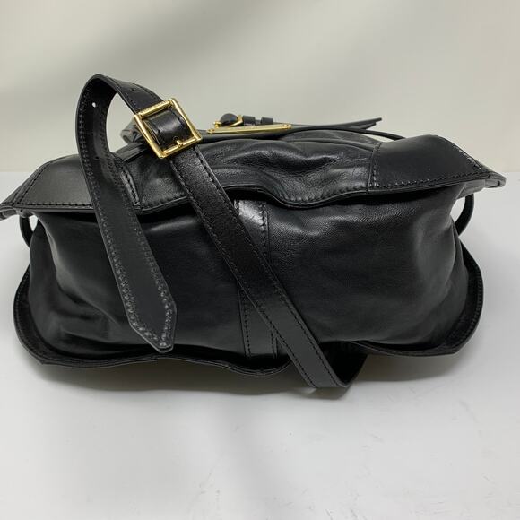 Burberry Bridle Dutton Hobo Bag Leather Double Belted Gold Buckle Black - Picture 5 of 15